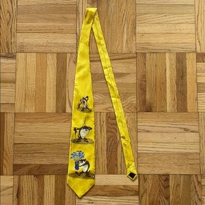 Silk Neck Tie - Looney Tunes Tasmanian Devil Golf